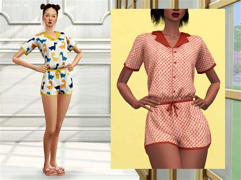 The Sims Resource Chloem Cute Pajama Top