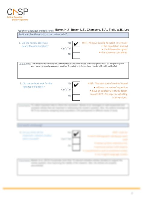 Solution Casp Systematic Review Checklist Pdf Studypool