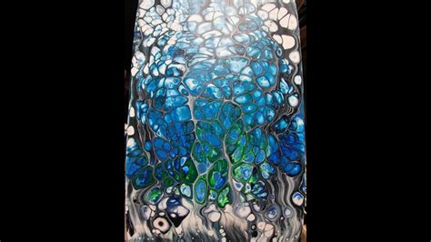 Swipe Pouring Acryl Malerei Blaue Unterwasserwelt Youtube