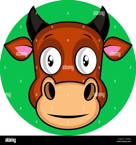 Cartoon brown cow vector illustration on white backgorund Stock Vector ...