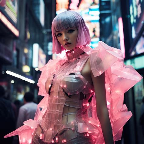 Premium AI Image | The Cyberpunk Dream A Futuristic Fashion Odyssey in ...