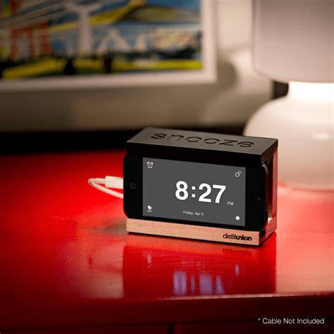 iPhone Alarm Clock & Dock Charging Station - Snooze | Distil Union