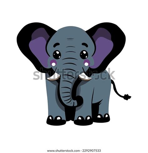 Cute Elephant Cartoon Vector Clip Art Stock Vector (Royalty Free ...