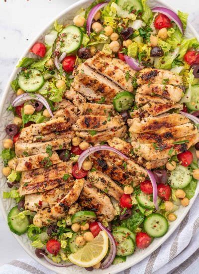 Healthy Grilled Mediterranean Chicken Salad Cookin With Mima