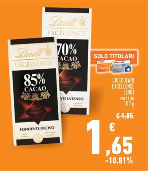 Cioccolato Excellence Lindt Vari Tipi G Offerta Di Conad Superstore