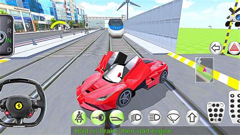 3D Driving Class Simulator Train Crossing Unlock New Car Gas