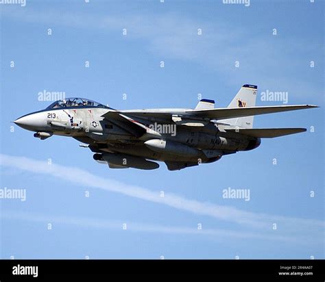 Us Navy An F 14d Tomcat Conducts A High Speed Pass Stock Photo Alamy