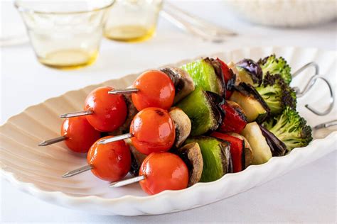 Brochetas De Verduras A La Parrilla Receta De Cocina F Cil Sencilla Y