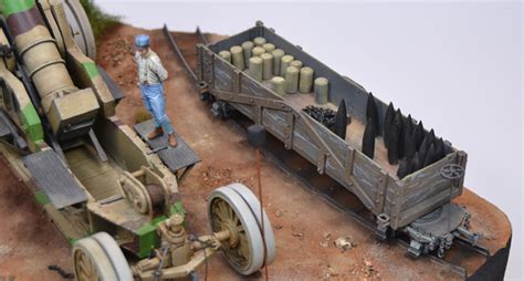 Diorama 1914 1918 Schneider 220mm L Mle1917 Blitz