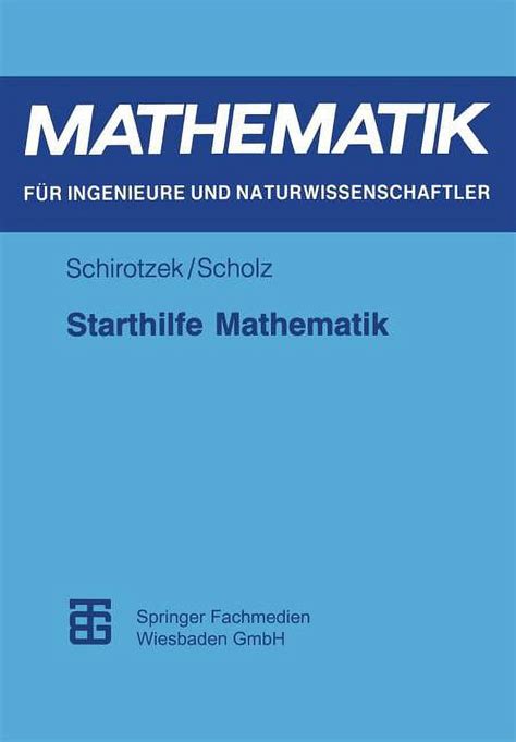 Mathematik F R Ingenieure Und Naturwissenschaftler Starthilfe