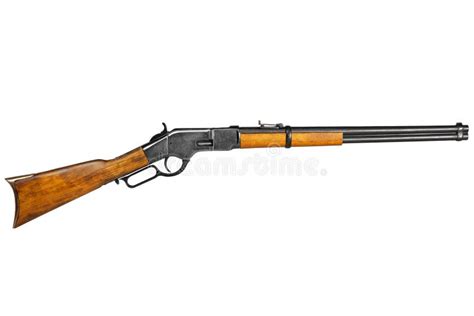 Wild West Period Winchester Lever Action Repeating Rifle Stock Image Image Of Lever Bronze