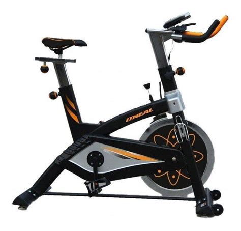 Bicicleta ergométrica O Neal Pro BF068 para spinning preta prata e