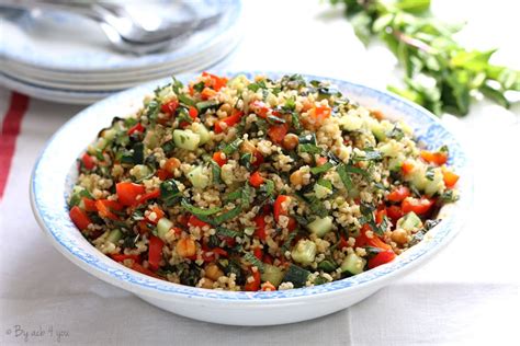 Salade de boulgour aux légumes grillés façon taboulé Salade boulgour