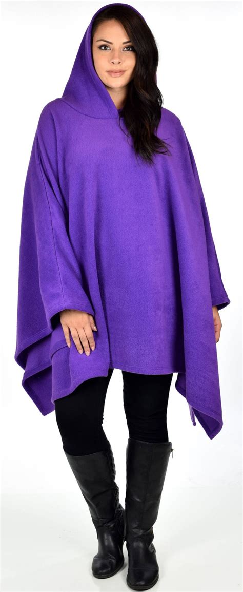 Versatile Travelers Full Size Poncho Hooded Poncho Fleece Etsy