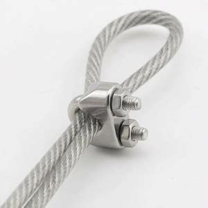 Funsuei Pcs Inch M Wire Rope Cable Clamps Stainless Steel