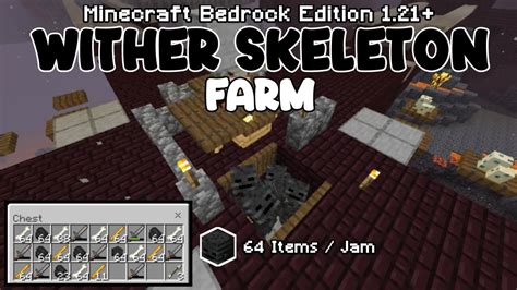 Cara Membuat Wither Skeleton Farm Minecraft Bedrock Youtube