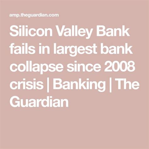 The Text Reads Silicon Valley Bank Falls In Largest Bank Collapse