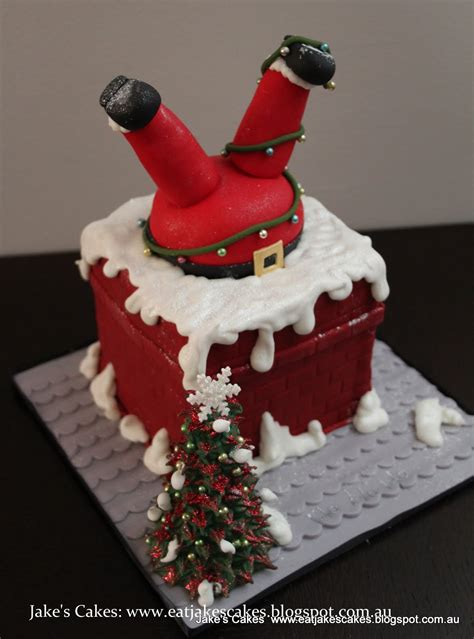 Santa Stuck In Chimney Christmas Cake The Cake Boutique