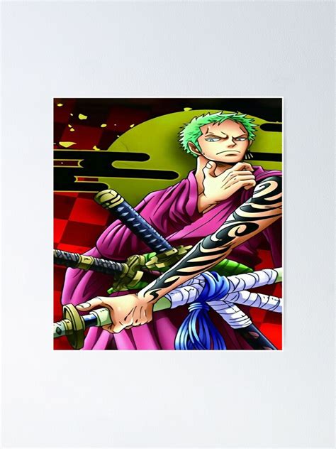 One Piece Roronoa Zoro Poster For Sale By Christiansee Redbubble