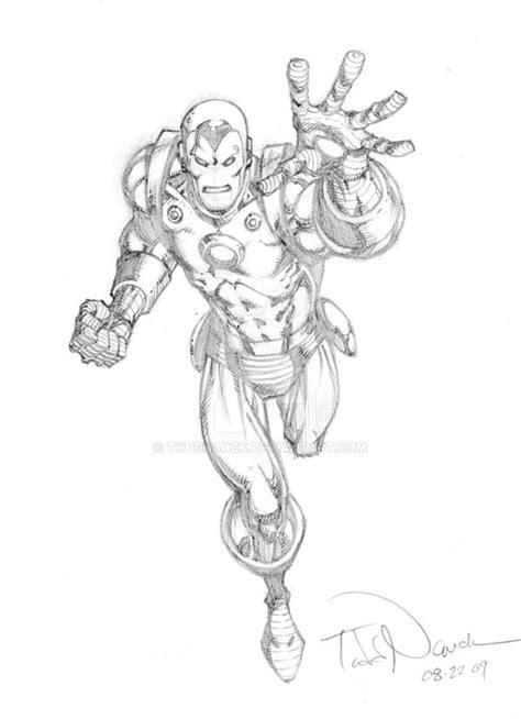 Iron Man Pencil Sketch By Toddnauck On Deviantart