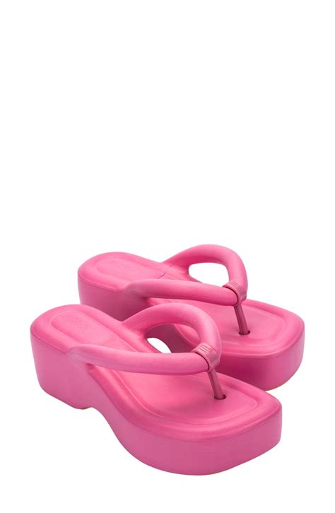 Melissa Free Platform Flip Flop In Pink Lyst