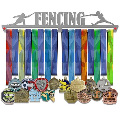 Victory Hangers Fencing Medal Hanger Display Wall Mounted Award Metal