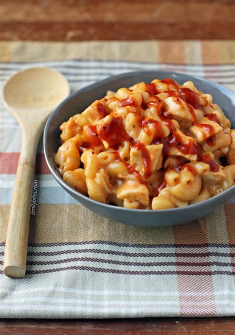 One Pot Barbecue Chicken Mac And Cheese Emily Bites