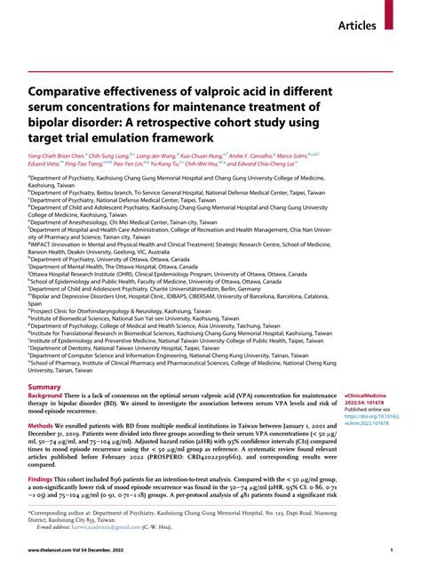 Pdf Comparative Effectiveness Of Valproic Acid In Different Serum