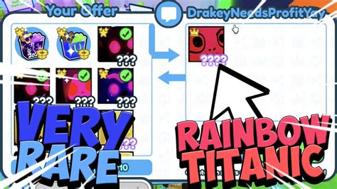 Rainbow Titanic Monkey Road To T Gems Pet Simulator X Youtube