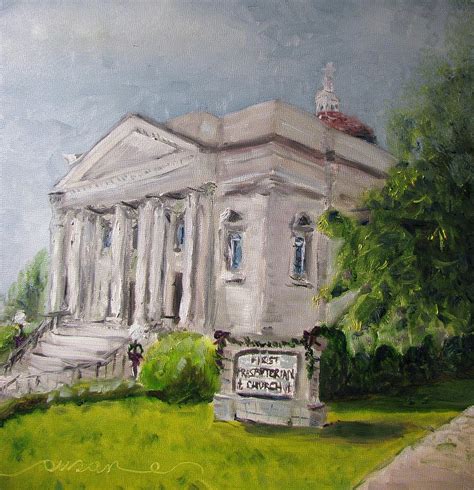 First Presbyterian Church Columbia Painting by Susan E Jones