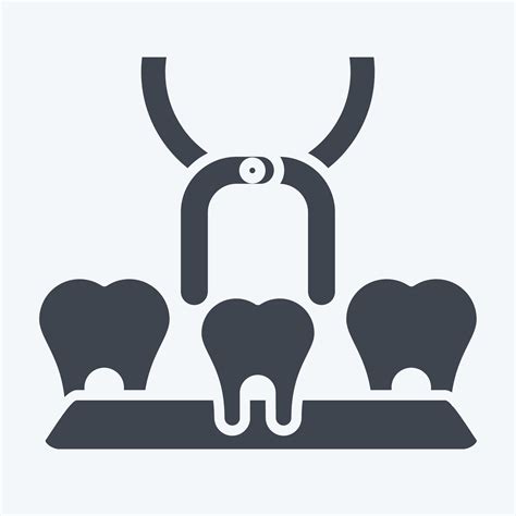 icono diente extra relacionado a dentista símbolo glifo estilo