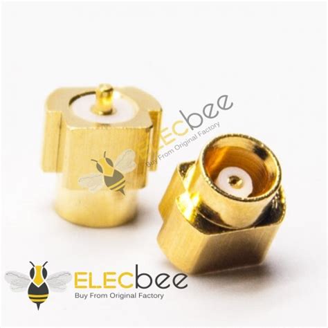 Mcx Connector Panel Mount Female Degree Gold Plating Offset Type