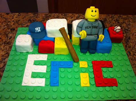 Cakes by Jen: Lego Yankees Eric Birthday Cake