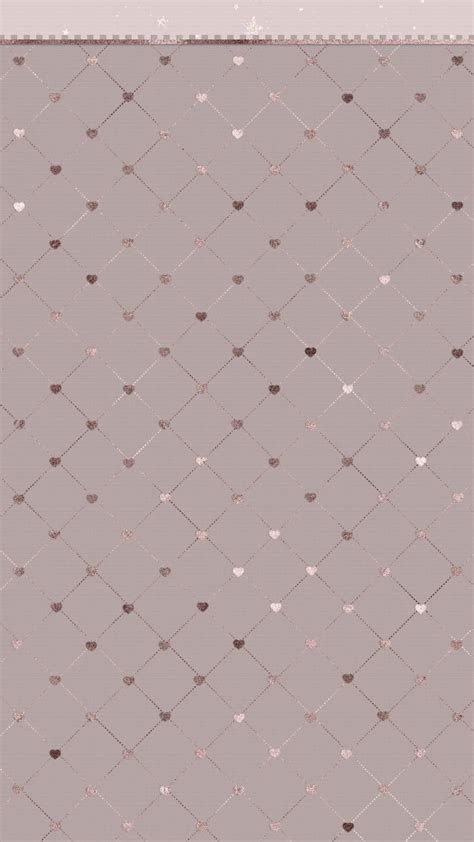 A Wallpaper Pattern With Hearts On It In Pink And Brown Colors As Well