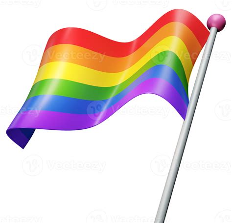 3d Colourful Lgbt Rainbow Pride Flag Illustration 20913904 Png