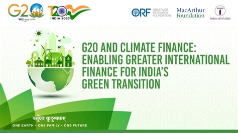 G And Climate Finance Enabling Greater International Finance For