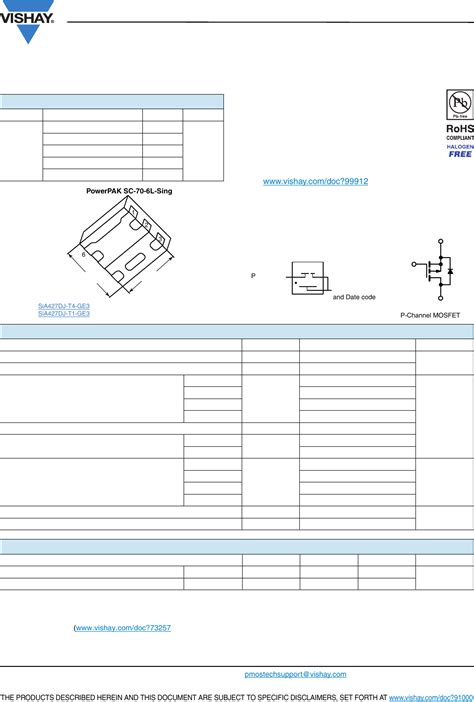 SIA427DJ Datasheet By Vishay Siliconix Digi Key Electronics