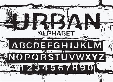 Grunge Stencil Letters Royalty Free Vector Image