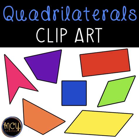 Quadrilateral Shapes Geometry Clip Art for Personal and Commercial Use ...