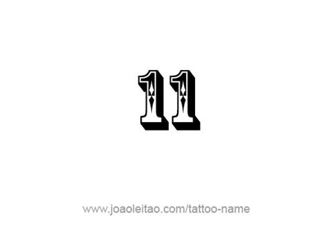 Eleven 11 Number Tattoo Designs Page 2 Of 4 Tattoos With Names