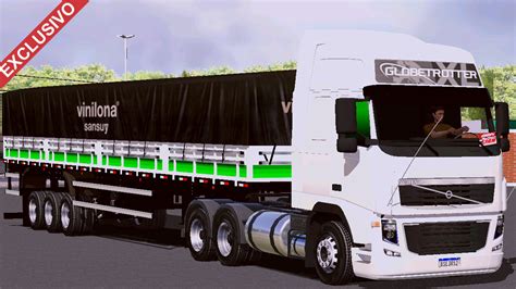 Skin Volvo FH Branco Do GBN Detalhes Verdes QUALIFICADO EXCLUSIVO