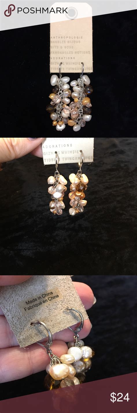 Nwt Anthropologie Pearl Drop Earrings Pearl Drop Earrings Drop Earrings Anthropologie