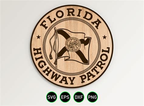 Florida Highway Patrol Seal Svg State Police Trooper Emblem Vector