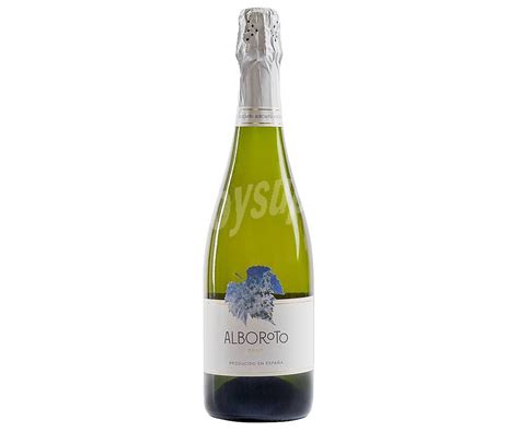 ALBOROTO Vino espumoso blanco brut elaborado en España Botella de 75 cl