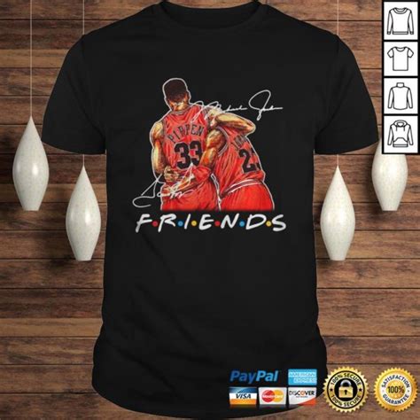 Chicago Bull Michael Jordan And Scottie Pippen Friends Signatures Shirt