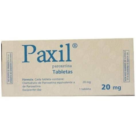 Paxil 20 Mg 20 Tabletas