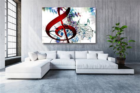 Musical Notes Canvas Wall Art Large Framed Music Print Home | Etsy