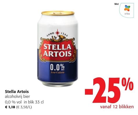 Stella Artois Alcoholvrij Bier 0 0 Vol In Blik 33CL Promotie Bij Colruyt