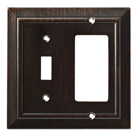 Switchplates Ii Collection Single Toggle Single Rocker Combo Wall Plate In Venetian Bronze By