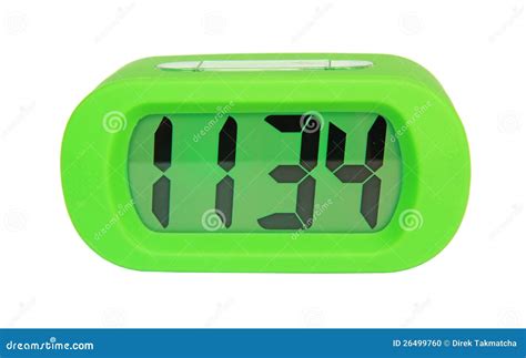 Green Digital Electronic Clock Stock Photo - Image of counter, measure ...